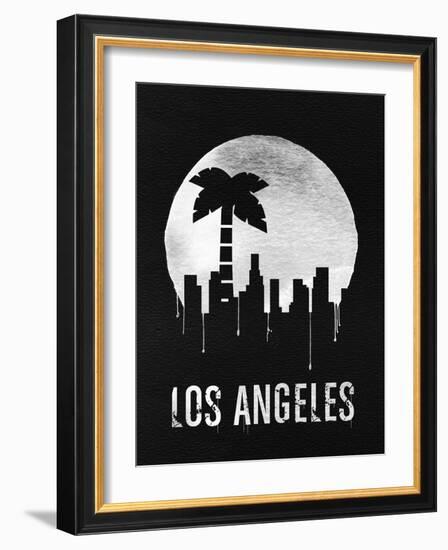 Los Angeles Landmark Black-null-Framed Art Print