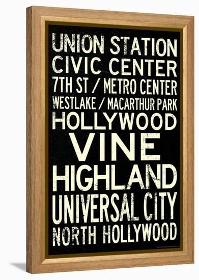 Los Angeles Metro Rail Stations Vintage Subway Retro Metro Travel-null-Framed Stretched Canvas