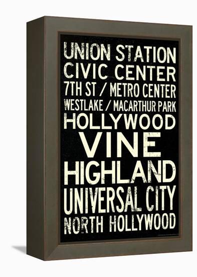 Los Angeles Metro Rail Stations Vintage Subway Retro Metro Travel-null-Framed Stretched Canvas