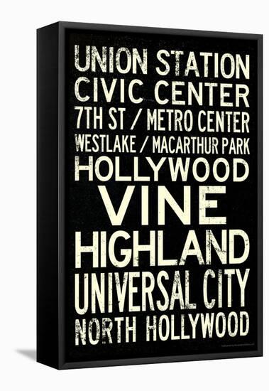 Los Angeles Metro Rail Stations Vintage Subway Retro Metro Travel-null-Framed Stretched Canvas