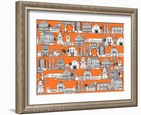 Los Angeles Orange-Sharon Turner-Framed Art Print