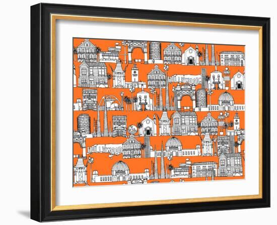 Los Angeles Orange-Sharon Turner-Framed Art Print