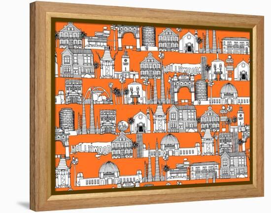 Los Angeles Orange-Sharon Turner-Framed Stretched Canvas