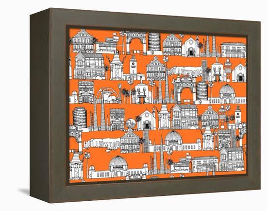 Los Angeles Orange-Sharon Turner-Framed Stretched Canvas