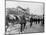 Los Angeles Police Officers Bicycling Past Broadway Storefronts-null-Mounted Photographic Print