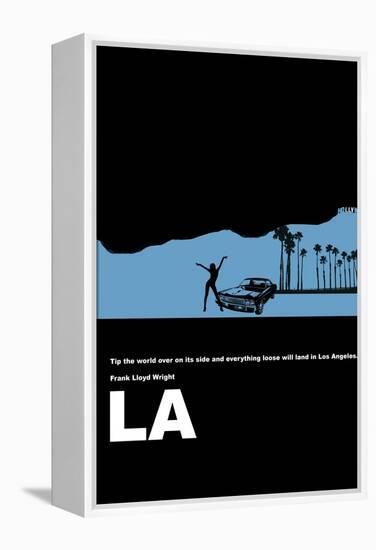 Los Angeles Poster-NaxArt-Framed Stretched Canvas