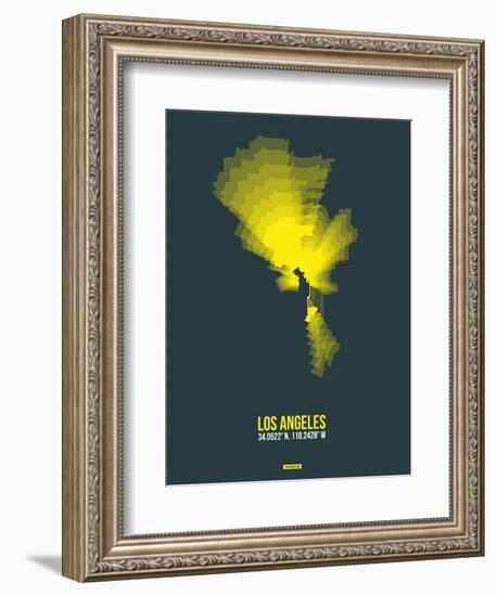 Los Angeles Radiant Map 1-NaxArt-Framed Art Print