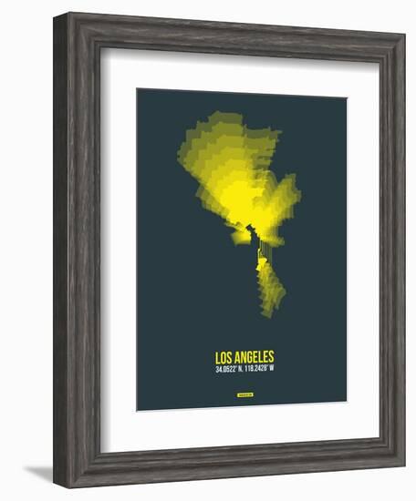 Los Angeles Radiant Map 1-NaxArt-Framed Art Print