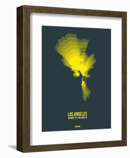 Los Angeles Radiant Map 1-NaxArt-Framed Art Print