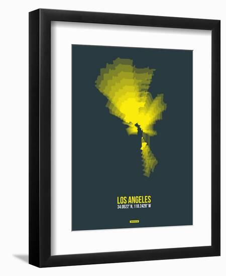 Los Angeles Radiant Map 1-NaxArt-Framed Art Print