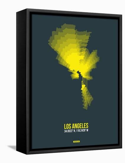 Los Angeles Radiant Map 1-NaxArt-Framed Stretched Canvas