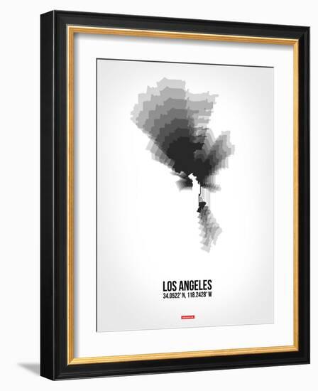 Los Angeles Radiant Map 8-NaxArt-Framed Art Print