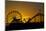 Los Angeles, Santa Monica, Ferris Wheel and Roller Coaster at Sunset-David Wall-Mounted Photographic Print