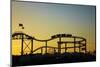 Los Angeles, Santa Monica, Roller Coaster at Sunset, Pacific Park-David Wall-Mounted Photographic Print