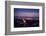 Los Angeles Skyline at Night, View from Hollywood Hills towards 101 Freeway and Downtown.-logoboom-Framed Photographic Print