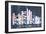 Los Angeles Skyline License Plate Art-Design Turnpike-Framed Giclee Print