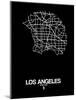 Los Angeles Street Map Black-NaxArt-Mounted Art Print