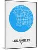 Los Angeles Street Map Blue-NaxArt-Mounted Art Print