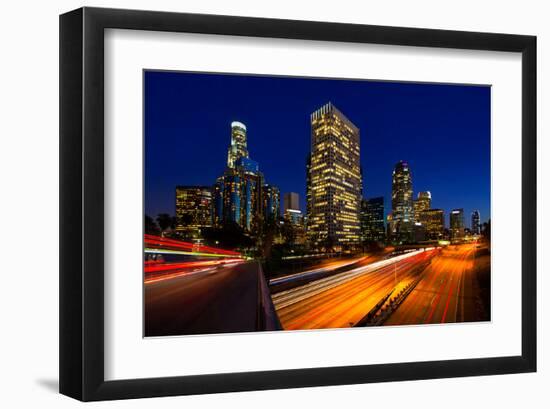 Los Angeles Sunset Skyline-null-Framed Art Print