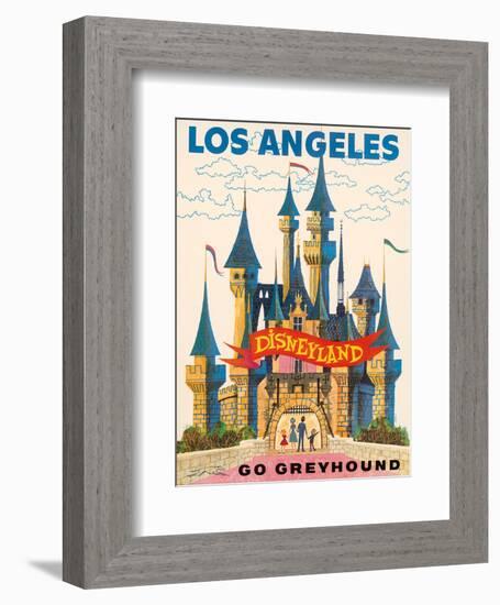 Los Angeles, USA - Disneyland - Go Greyhound (Greyhound Bus Lines) California-Pacifica Island Art-Framed Art Print