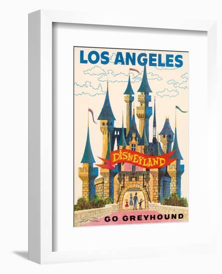 Los Angeles, USA - Disneyland - Go Greyhound (Greyhound Bus Lines) California-Pacifica Island Art-Framed Art Print