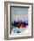 Los Angeles Watercolor Skyline 1-NaxArt-Framed Art Print