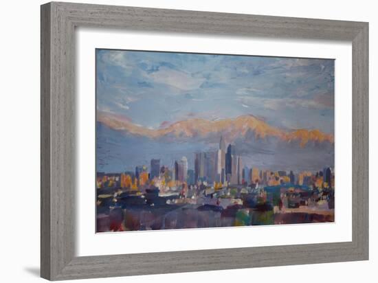 Los Angeles with Sierra Nevada-Markus Bleichner-Framed Art Print