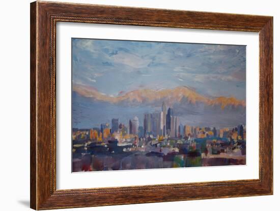 Los Angeles with Sierra Nevada-Markus Bleichner-Framed Art Print