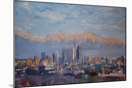 Los Angeles with Sierra Nevada-Markus Bleichner-Mounted Art Print