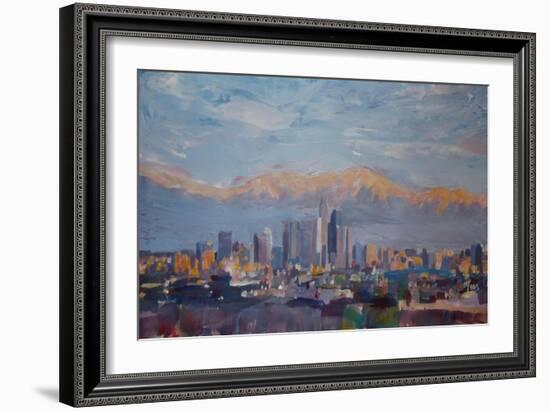 Los Angeles with Sierra Nevada-Markus Bleichner-Framed Art Print