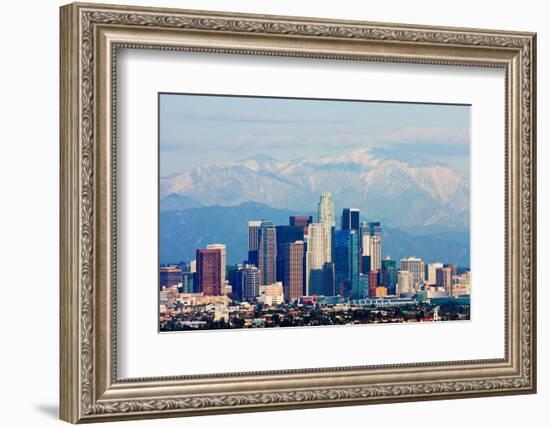 Los Angeles with Snowy Mountains in the Background-Andy777-Framed Photographic Print