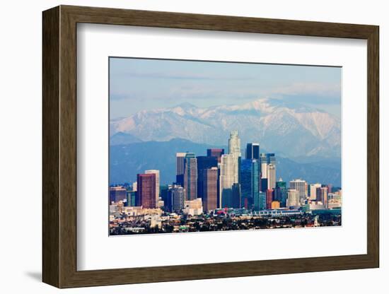 Los Angeles with Snowy Mountains in the Background-Andy777-Framed Photographic Print