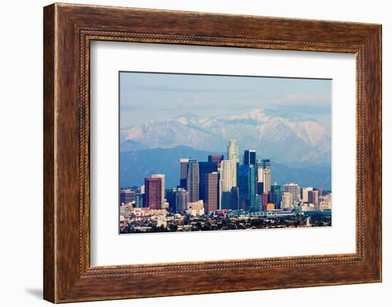 Los Angeles with Snowy Mountains in the Background-Andy777-Framed Photographic Print