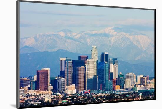 Los Angeles with Snowy Mountains in the Background-Andy777-Mounted Photographic Print