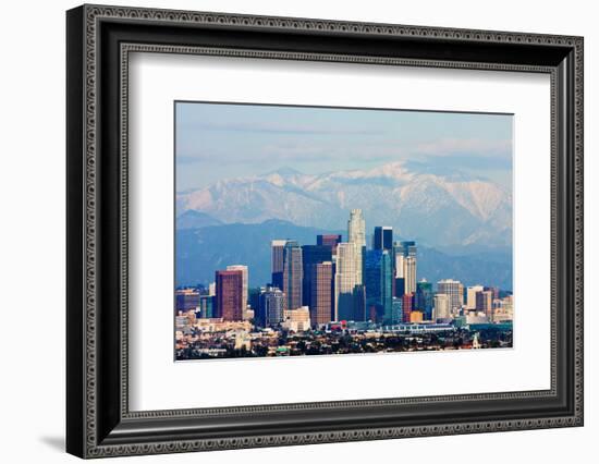 Los Angeles with Snowy Mountains in the Background-Andy777-Framed Photographic Print