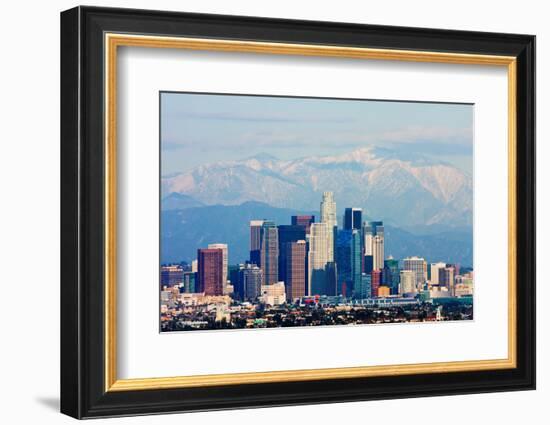 Los Angeles with Snowy Mountains in the Background-Andy777-Framed Photographic Print