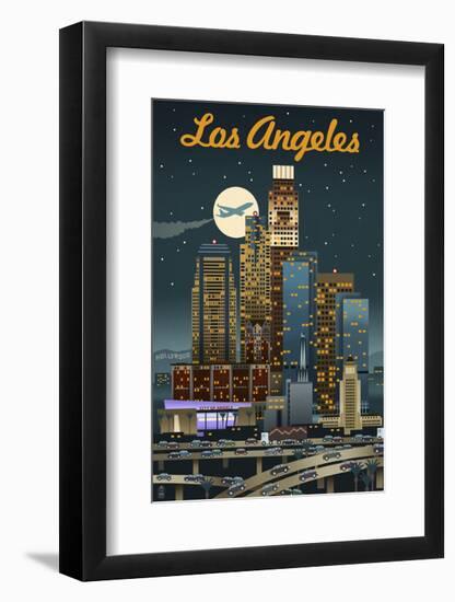 Los Angeles-Lantern Press-Framed Art Print