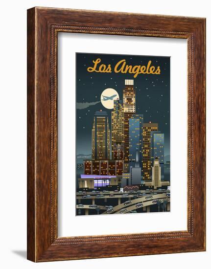 Los Angeles-Lantern Press-Framed Art Print