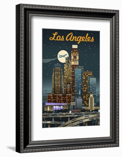 Los Angeles-Lantern Press-Framed Art Print
