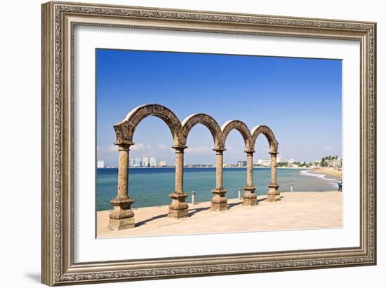 Los Arcos Amphitheater at Pacific Ocean in Puerto Vallarta, Mexico-elenathewise-Framed Photographic Print