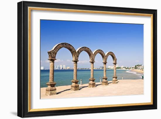 Los Arcos Amphitheater at Pacific Ocean in Puerto Vallarta, Mexico-elenathewise-Framed Photographic Print