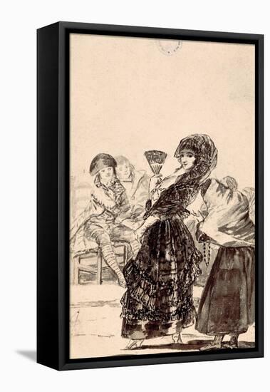 Los Caprichos: May God Forgive Her, She Was Her Mother , 1797-98 (Etching)-Francisco Jose de Goya y Lucientes-Framed Premier Image Canvas