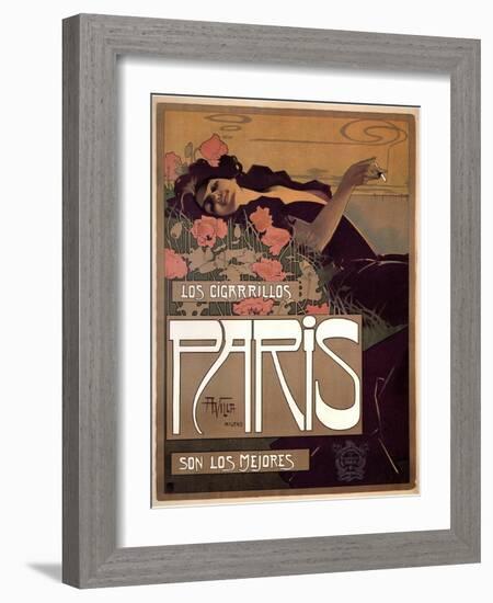 Los Cigarillos Paris, 1901-Aleardo Villa-Framed Giclee Print