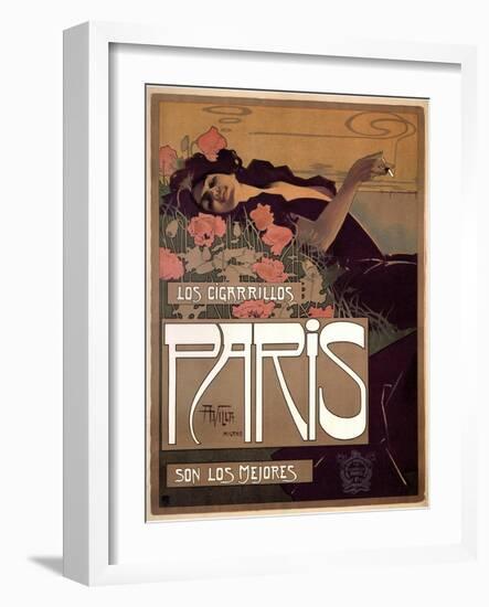 Los Cigarillos Paris, 1901-Aleardo Villa-Framed Giclee Print