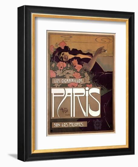 Los Cigarillos Paris, 1901-Aleardo Villa-Framed Giclee Print