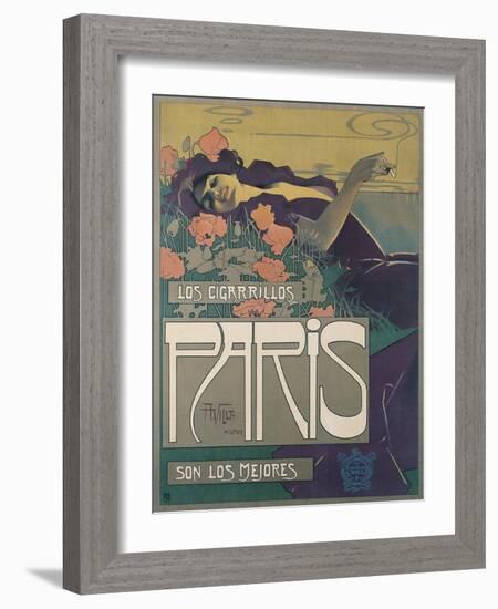 Los Cigarillos Paris, 1901-Aleardo Villa-Framed Giclee Print