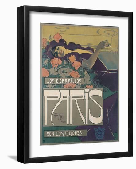 Los Cigarillos Paris, 1901-Aleardo Villa-Framed Giclee Print
