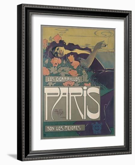 Los Cigarillos Paris, 1901-Aleardo Villa-Framed Giclee Print