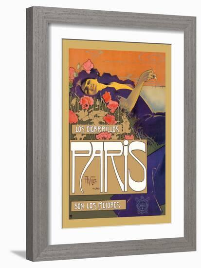 Los Cigarrillos Paris Son Los Mejores-Aleardo Villa-Framed Art Print