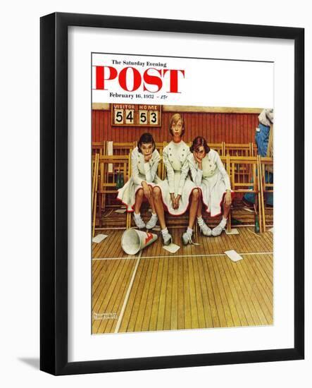 "Losing the Game" Saturday Evening Post Cover, February 16,1952-Norman Rockwell-Framed Giclee Print